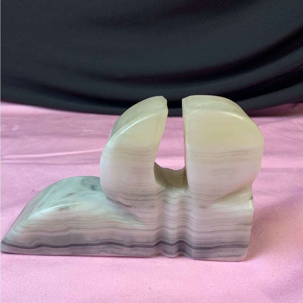 2 Onyx Stone Bookends One.